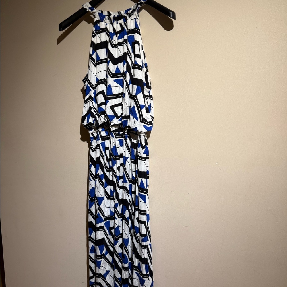 Geometric Patterned Halter Dress - image 8